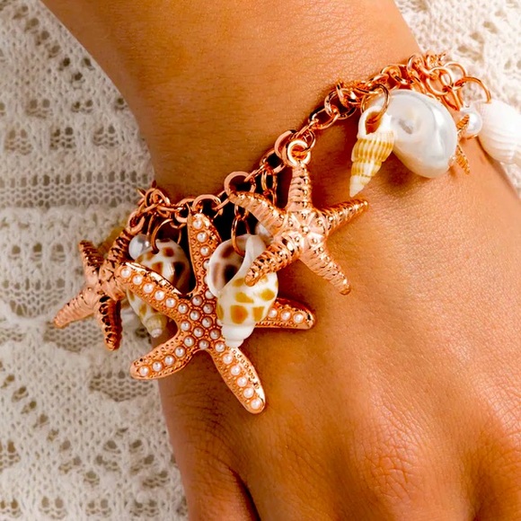 Jewelry - 🧜🏻‍♀️🐚 BEACH PLEASE❗️ “SEASHELL SONG” COPPER STARFISH SHELL BRACELET PAPARAZZI❗️